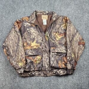 Woolrich Outdoor Guide Jacket Mens Medium Brown Camo Insulated Bomber 5502WT